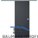 SOLIDO Glasschiebet�r Set BlackDark, Beschl�ge/Muschelgriff silber, 820x2100