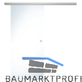 SOLIDO Glasschiebet�r Set Klarglas, Beschl�ge/Muschelgriff silber, 820x2100