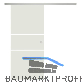 SOLIDO Glasschiebet�r Set Sensita 101, Beschl�ge/Muschelgriff silber, 920x2100