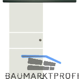 SOLIDO Glasschiebet�r Set Sensita 101, Beschl�ge/Muschelgriff schwarz, 920x2100