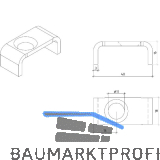 Halteklammer Oberteil f�r Maschenweite 33 x 11 mm