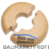 HARO Heizk�rperrosette Massivholz Buche farblos lackiert 15/50 mm 1/4�
