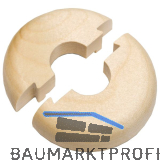 HARO Heizk�rperrosette Massivholz Ahorn farblos lackiert 19/50 mm 3/8�