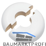 HARO Heizk�rperrosette Massivholz wei� lackiert 19/50 mm 3/8�