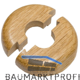 HARO Heizk�rperrosette Massivholz Eiche farblos lackiert 22/50 mm 1/2�