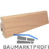 HARO Massiv-Sockelleiste furniert Eiche purowei� ge�lt, 19x58