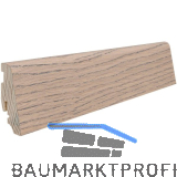 HARO Massiv-Sockelleiste furniert Eiche tabakgrau ge�lt, 19x58