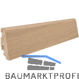 HARO Massiv-Sockelleiste furniert Eiche purowei� strukturiert ge�lt, 19x58