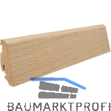 HARO Massiv-Sockelleiste furniert Eiche lichtwei� strukturiert versiegelt, 19x58