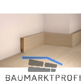 TILO Sockelleiste Eiche Alpin wei�, massiv, versiegelt, geb�rstet 17/50