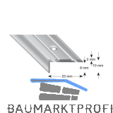 K�GELE Treppenwinkel Alu silber eloxiert, gelocht, 25/10/1000 mm