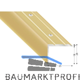 K�GELE Treppenwinkel Alu sand eloxiert, gelocht, 25/20/1000 mm