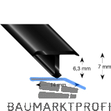 K�GELE T-Profil Alu schwarz eloxiert 14/7/2700 mm