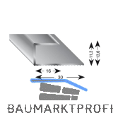 K�GELE Gleitabschlussprofil U Alu silber eloxiert 11/2700 mm