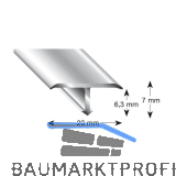 K�GELE T-Profil Alu silber eloxiert 20/7/2700 mm