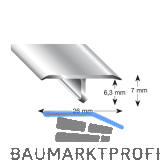 K�GELE T-Profil Alu silber eloxiert 26/7/2700 mm