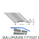 K�GELE Hohlflachprofil Alu silber eloxiert, selbstklebend, 30/1000 mm