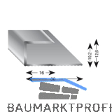 K�GELE Gleitabschlussprofil U Alu silber eloxiert 10/1000 mm