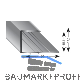 K�GELE Gleitabschlussprofil U Alu silber eloxiert 15/1000 mm