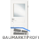 SOLIDO Stilt�re Gloriette 103 wei� lackiert GL Rechts TBA 800/2030 mm