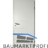 SOLIDO Smart Innent�re CPL Nebelgrau, 2 Lisenen VB Rechts TBA 1050/2030mm