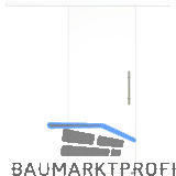 Glasschiebet�r Set Klarglas, 820x2100mm, Inlay CPL wei�, Sto�griff silber