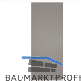 Glasschiebet�r Set BlackShine, 820x2100mm, Inlay CPL wei�, Sto�griff silber