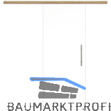 Glasschiebet�r Set Klarglas, 920x2100mm, Inlay CPL Risseiche, Sto�griff silber