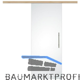 Glasschiebet�r Set Satiniert 820x2100mm, Inlay CPL Achat, Sto�griff silber