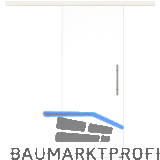 Glasschiebet�r Set Klarglas, 920x2100mm, Inlay CPL Bianco, Sto�griff silber