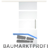 Glasschiebet�r Set Sensita 15, 820x2100mm, Inlay CPL Bianco, Sto�griff silber