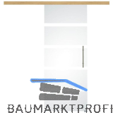 Glasschiebet�r Set Sensita 15, 920x2100mm, Inlay CPL Eiche, Sto�griff silber