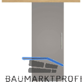 Glasschiebet�r Set BlackShine, 920x2100mm, Inlay CPL Eiche, Sto�griff silber