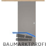 Glasschiebet�r Set BlackShine, 820x2100mm Inlay CPL Achat Muschelgriff silber