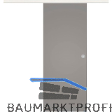 Glasschiebet�r Set BlackShine, 820x2100mm Inlay CPL Bianco Muschelgriff silber