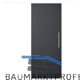 Glasschiebet�r Set BlackDark, 820x2100mm, Inlay CPL wei�, Sto�griff silber