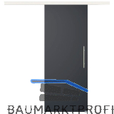 Glasschiebet�r Set BlackDark, 920x2100mm, Inlay CPL Bianco, Sto�griff silber