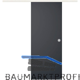 Glasschiebet�r Set BlackDark, 920x2100mm Inlay CPL Bianco Muschelgriff silber