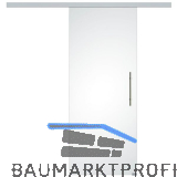 SOLIDO Glasschiebet�r Set Satiniert, Beschl�ge/Sto�giff silber, 820x2100