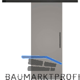 SOLIDO Glasschiebet�r Set BlackShine, Beschl�ge/Sto�griff schwarz, 920x2100