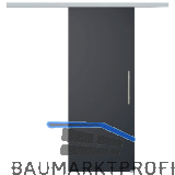 SOLIDO Glasschiebet�r Set BlackDark, Beschl�ge/Sto�griff silber, 920x2100