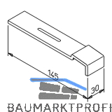 Halter Standard 25 Aluminium blank 145 mm Sichtbeton