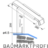Halter Standard 25 Gr. 1 Vario 80 - 280 mm f�r Thermofassade