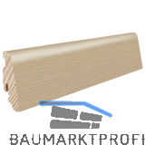 HARO Massiv-Sockelleiste furniert Eiche lichtwei� ge�lt, 19x58