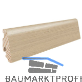 HARO Massiv-Sockelleiste furniert Eiche lichtwei� strukturiert ge�lt, 19x58