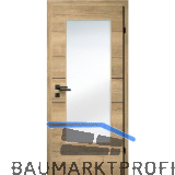 SOLIDO Smart Innent�re CPL Ripped Eiche 2 Lisenen schwarz GL LI TBA 950/2030mm