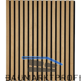 Akustikpaneel mit Softkante Eiche Natur roh / schwarz