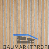 Akustikpaneel mit Softkante Eiche Natur roh / grau
