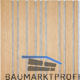Akustikpaneel Plus mit Softkante Eiche Natur roh / grau