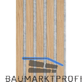 Akustikpaneel Muster mit Softkante Eiche Natur roh / grau